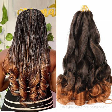 Julianna Synthetic French Curls Spiral Curl Braiding Hair Long Curly 150 Loose Wave Braid Crochet Hair Wavy For Hair Extensions